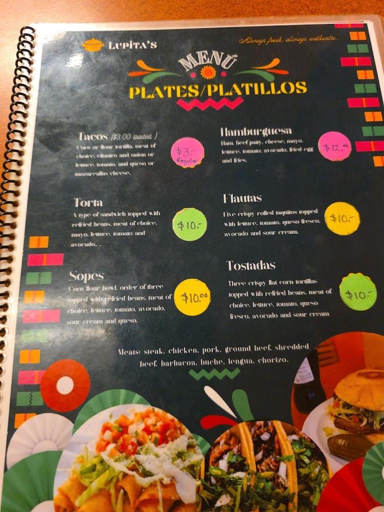 Lupita's Mexican Store And Restaurant Menu image 1