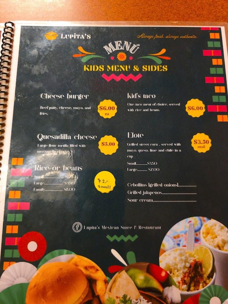Lupita's Mexican Store And Restaurant Menu image 2